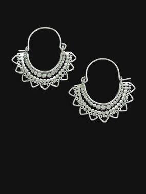 ANNIKA WITT STERLING SILVER HOOP EARRINGS BALI